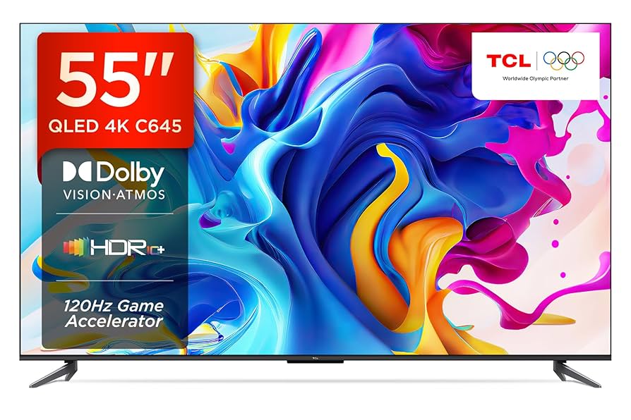 TCL 139 cm (55 inches) 4KUltra HD Smart QLED Google TV